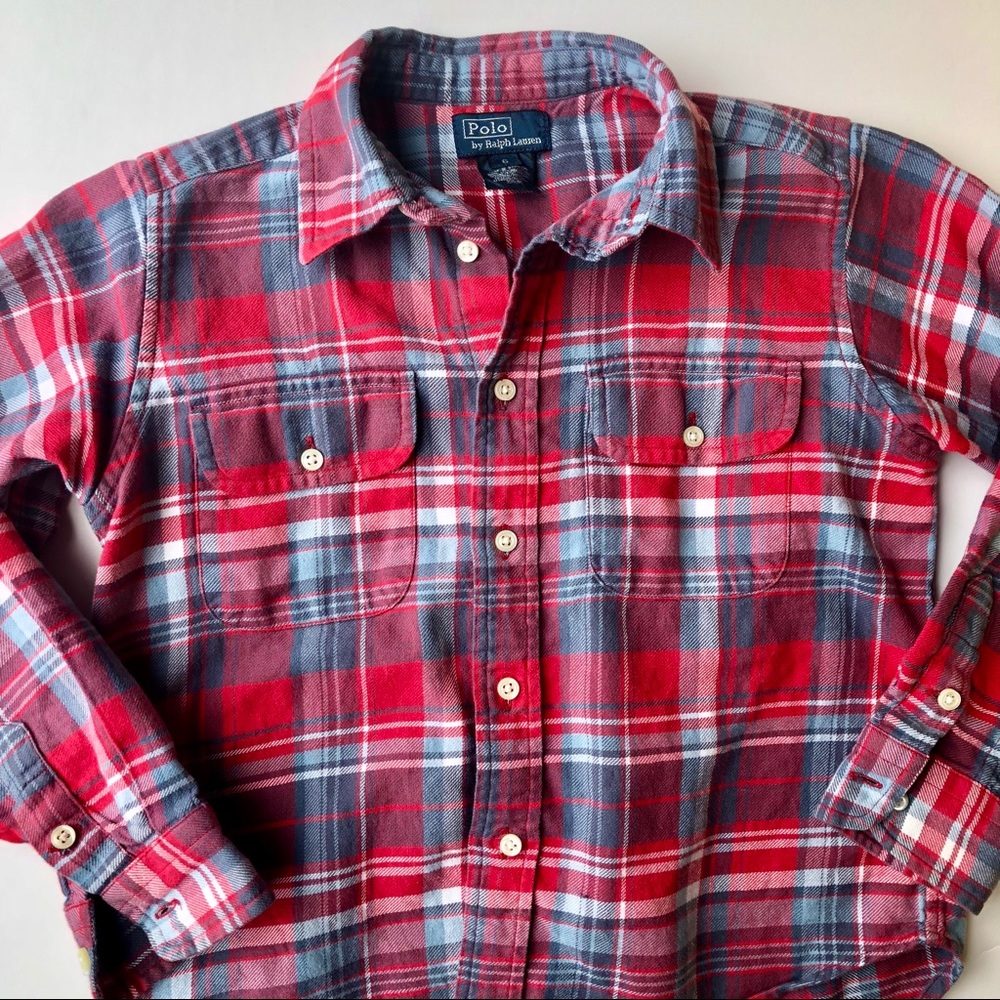 Ralph Lauren Long Sleeve Plaid Button Down Shirt